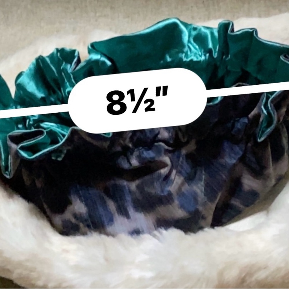 Teal Satin Drawstring Pouch - Picture 8 of 9